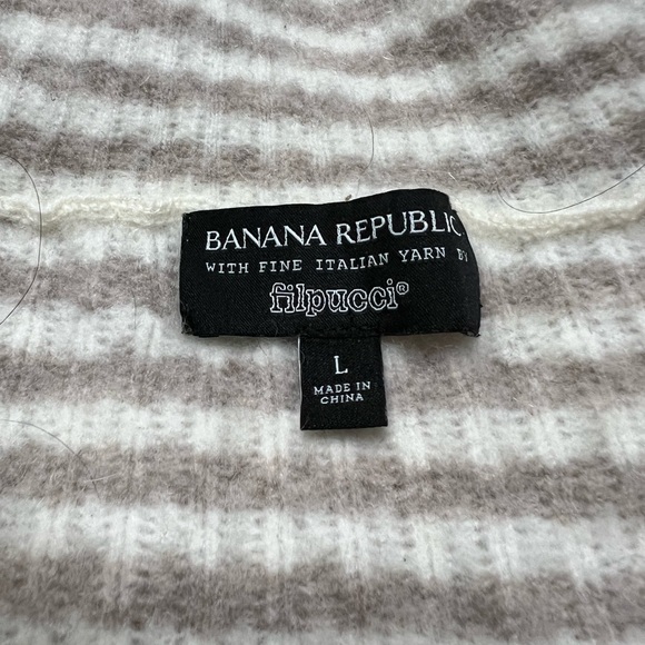 Banana Republic striped turtleneck sweater size - Large - Picture 4 of 7